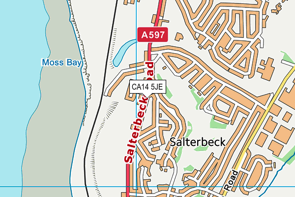 CA14 5JE map - OS VectorMap District (Ordnance Survey) CA14 5JE map - OS VectorMap District (Ordnance Survey)