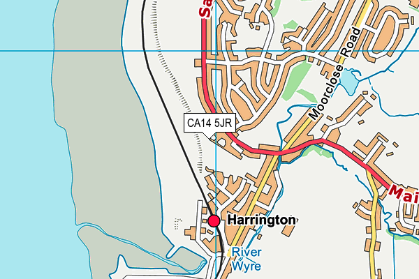 CA14 5JR map - OS VectorMap District (Ordnance Survey) CA14 5JR map - OS VectorMap District (Ordnance Survey)