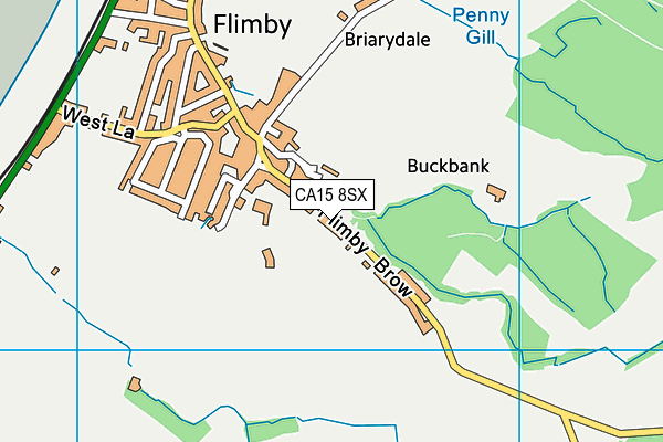 CA15 8SX map - OS VectorMap District (Ordnance Survey) CA15 8SX map - OS VectorMap District (Ordnance Survey)