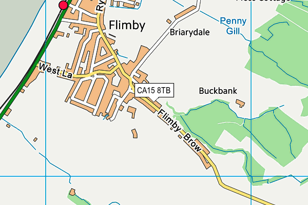 CA15 8TB map - OS VectorMap District (Ordnance Survey) CA15 8TB map - OS VectorMap District (Ordnance Survey)