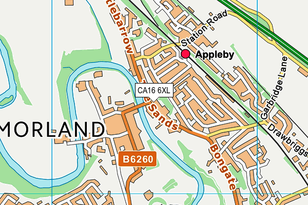 CA16 6XL map - OS VectorMap District (Ordnance Survey) CA16 6XL map - OS VectorMap District (Ordnance Survey)