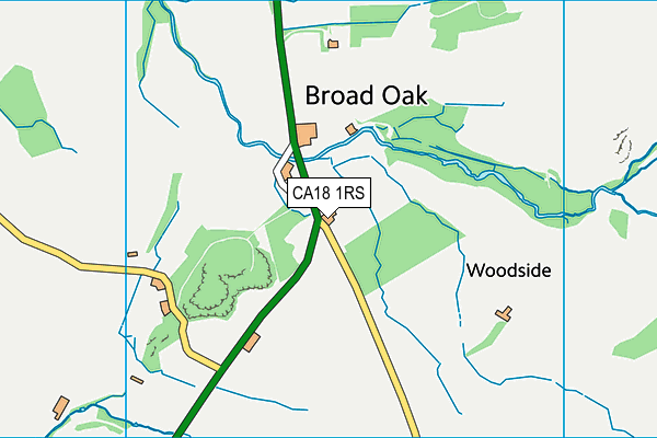 CA18 1RS map - OS VectorMap District (Ordnance Survey) CA18 1RS map - OS VectorMap District (Ordnance Survey)