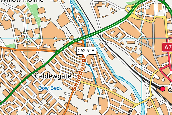 CA2 5TE map - OS VectorMap District (Ordnance Survey) CA2 5TE map - OS VectorMap District (Ordnance Survey)