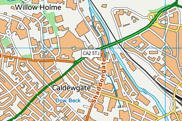 CA2 5TJ map - OS VectorMap District (Ordnance Survey)