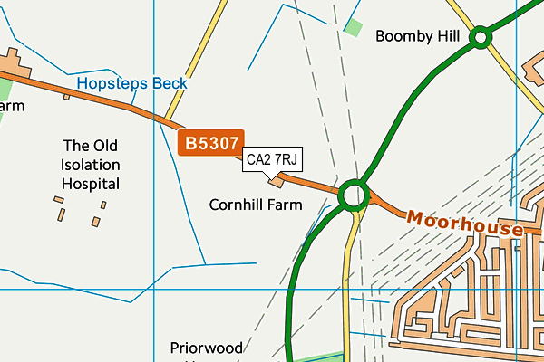 CA2 7RJ map - OS VectorMap District (Ordnance Survey) CA2 7RJ map - OS VectorMap District (Ordnance Survey)