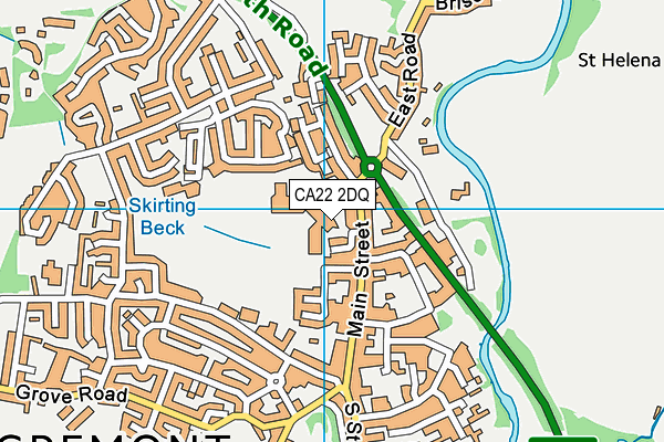 CA22 2DQ map - OS VectorMap District (Ordnance Survey)