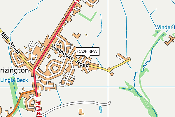 CA26 3PW map - OS VectorMap District (Ordnance Survey) CA26 3PW map - OS VectorMap District (Ordnance Survey)