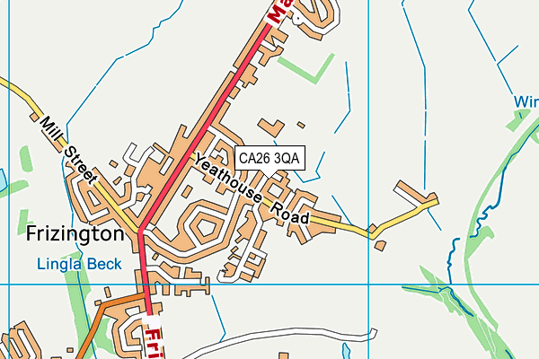 CA26 3QA map - OS VectorMap District (Ordnance Survey)