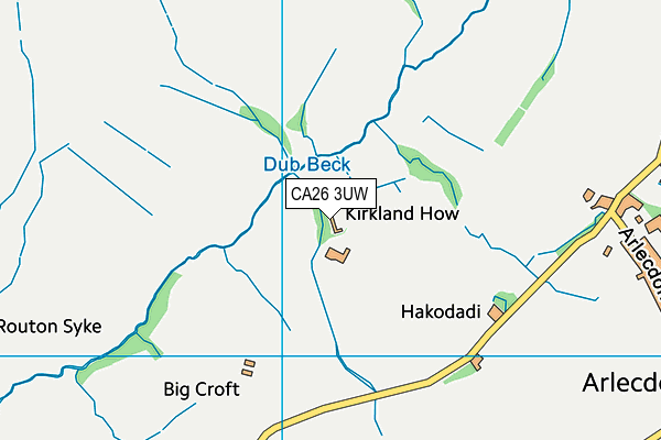CA26 3UW map - OS VectorMap District (Ordnance Survey) CA26 3UW map - OS VectorMap District (Ordnance Survey)