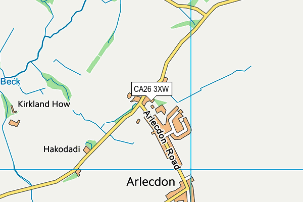 CA26 3XW map - OS VectorMap District (Ordnance Survey) CA26 3XW map - OS VectorMap District (Ordnance Survey)