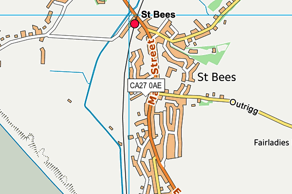 CA27 0AE map - OS VectorMap District (Ordnance Survey) CA27 0AE map - OS VectorMap District (Ordnance Survey)