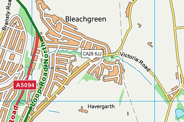 CA28 6JJ map - OS VectorMap District (Ordnance Survey)
