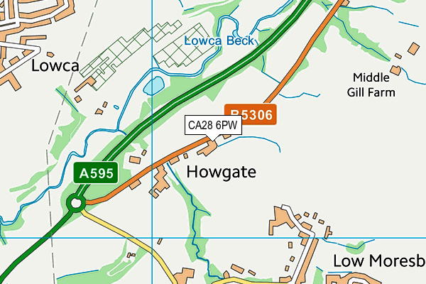 CA28 6PW map - OS VectorMap District (Ordnance Survey) CA28 6PW map - OS VectorMap District (Ordnance Survey)