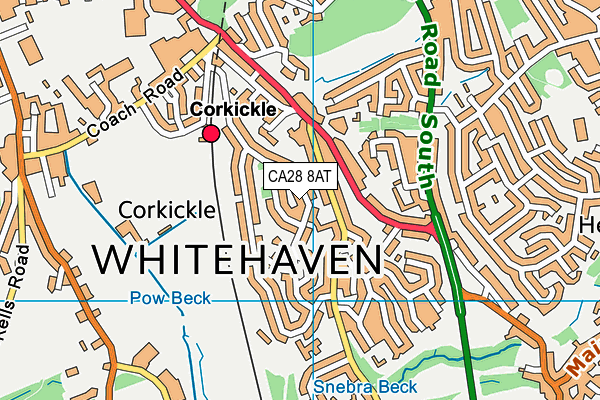 CA28 8AT map - OS VectorMap District (Ordnance Survey) CA28 8AT map - OS VectorMap District (Ordnance Survey)