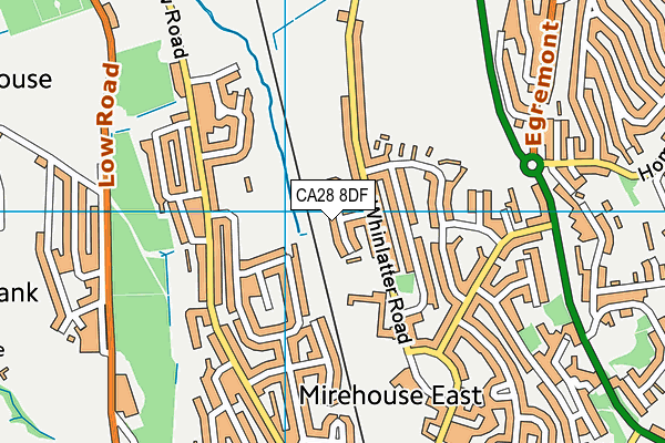 CA28 8DF map - OS VectorMap District (Ordnance Survey)