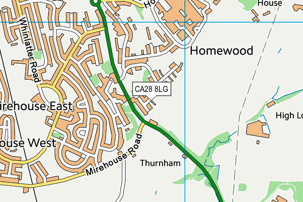 CA28 8LG map - OS VectorMap District (Ordnance Survey)