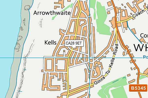 CA28 9ET map - OS VectorMap District (Ordnance Survey) CA28 9ET map - OS VectorMap District (Ordnance Survey)