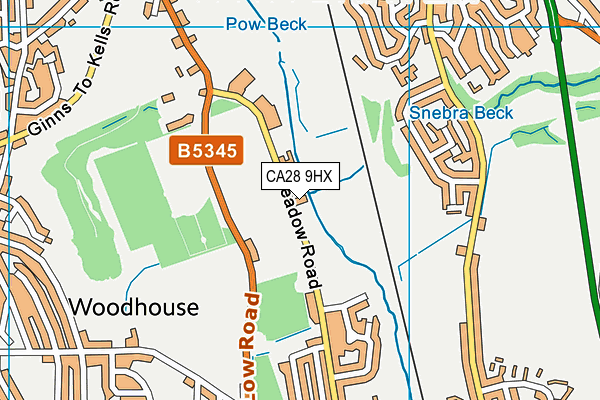 CA28 9HX map - OS VectorMap District (Ordnance Survey) CA28 9HX map - OS VectorMap District (Ordnance Survey)