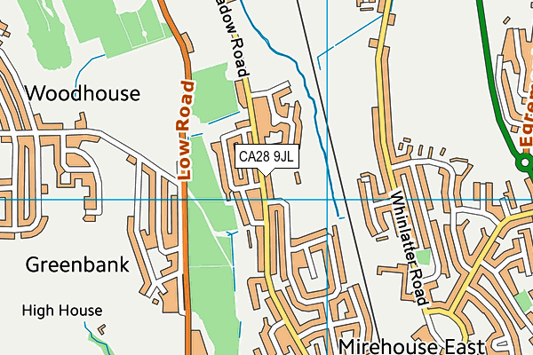 CA28 9JL map - OS VectorMap District (Ordnance Survey) CA28 9JL map - OS VectorMap District (Ordnance Survey)