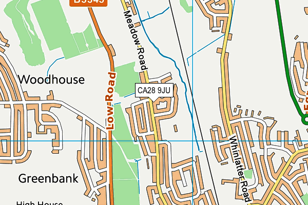 CA28 9JU map - OS VectorMap District (Ordnance Survey) CA28 9JU map - OS VectorMap District (Ordnance Survey)