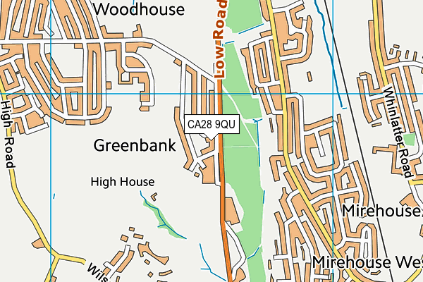 CA28 9QU map - OS VectorMap District (Ordnance Survey) CA28 9QU map - OS VectorMap District (Ordnance Survey)