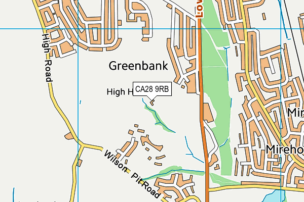 CA28 9RB map - OS VectorMap District (Ordnance Survey) CA28 9RB map - OS VectorMap District (Ordnance Survey)