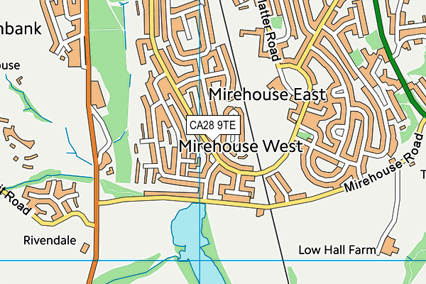 CA28 9TE map - OS VectorMap District (Ordnance Survey) CA28 9TE map - OS VectorMap District (Ordnance Survey)
