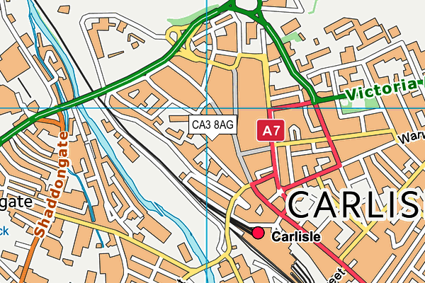 CA3 8AG map - OS VectorMap District (Ordnance Survey) CA3 8AG map - OS VectorMap District (Ordnance Survey)