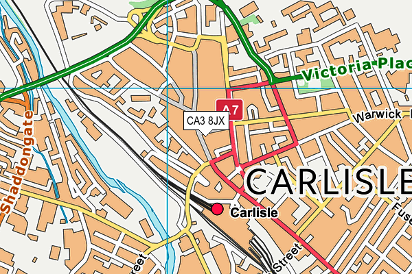 CA3 8JX map - OS VectorMap District (Ordnance Survey) CA3 8JX map - OS VectorMap District (Ordnance Survey)