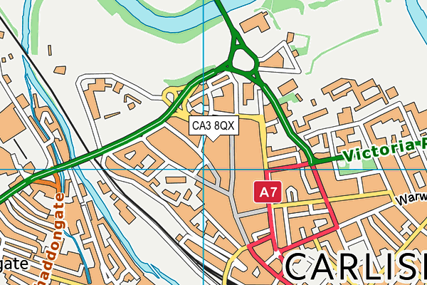CA3 8QX map - OS VectorMap District (Ordnance Survey) CA3 8QX map - OS VectorMap District (Ordnance Survey)