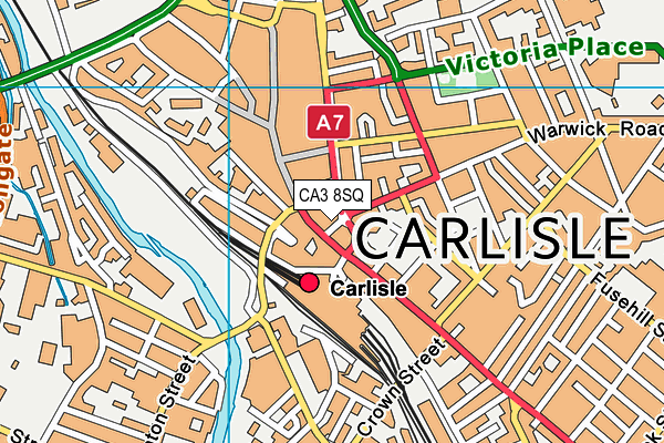 CA3 8SQ map - OS VectorMap District (Ordnance Survey) CA3 8SQ map - OS VectorMap District (Ordnance Survey)