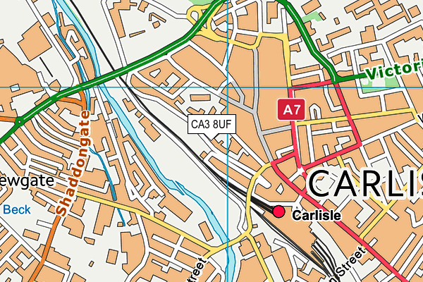 CA3 8UF map - OS VectorMap District (Ordnance Survey) CA3 8UF map - OS VectorMap District (Ordnance Survey)