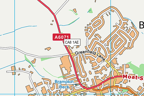 CA8 1AE map - OS VectorMap District (Ordnance Survey) CA8 1AE map - OS VectorMap District (Ordnance Survey)
