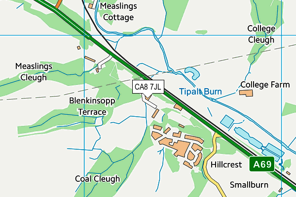 CA8 7JL map - OS VectorMap District (Ordnance Survey) CA8 7JL map - OS VectorMap District (Ordnance Survey)