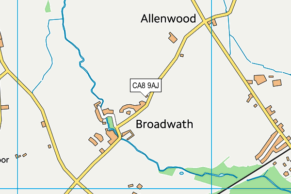 CA8 9AJ map - OS VectorMap District (Ordnance Survey) CA8 9AJ map - OS VectorMap District (Ordnance Survey)