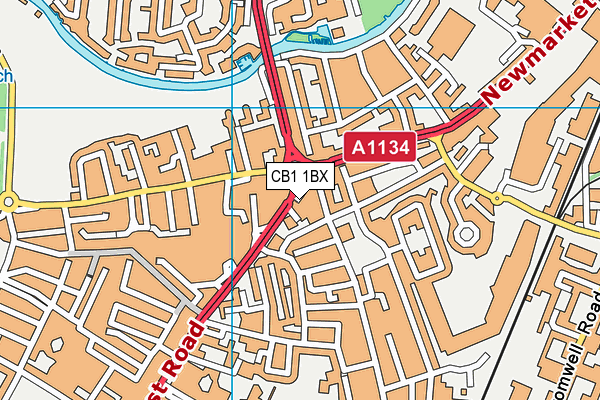 CB1 1BX map - OS VectorMap District (Ordnance Survey) CB1 1BX map - OS VectorMap District (Ordnance Survey)