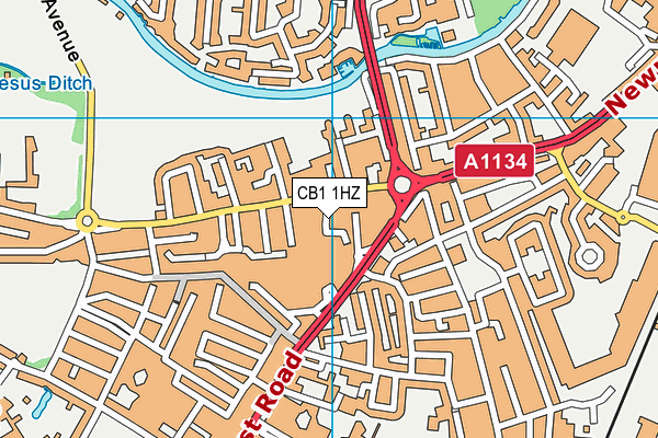 CB1 1HZ map - OS VectorMap District (Ordnance Survey) CB1 1HZ map - OS VectorMap District (Ordnance Survey)
