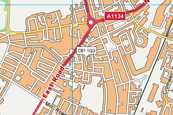 CB1 1QG map - OS VectorMap District (Ordnance Survey) CB1 1QG map - OS VectorMap District (Ordnance Survey)
