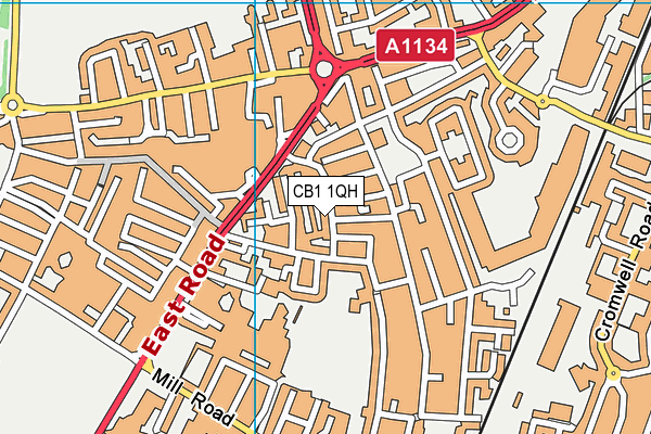 CB1 1QH map - OS VectorMap District (Ordnance Survey)