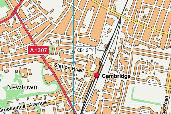CB1 2FY map - OS VectorMap District (Ordnance Survey) CB1 2FY map - OS VectorMap District (Ordnance Survey)