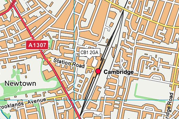 CB1 2GA map - OS VectorMap District (Ordnance Survey) CB1 2GA map - OS VectorMap District (Ordnance Survey)