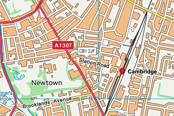 CB1 2JF map - OS VectorMap District (Ordnance Survey) CB1 2JF map - OS VectorMap District (Ordnance Survey)