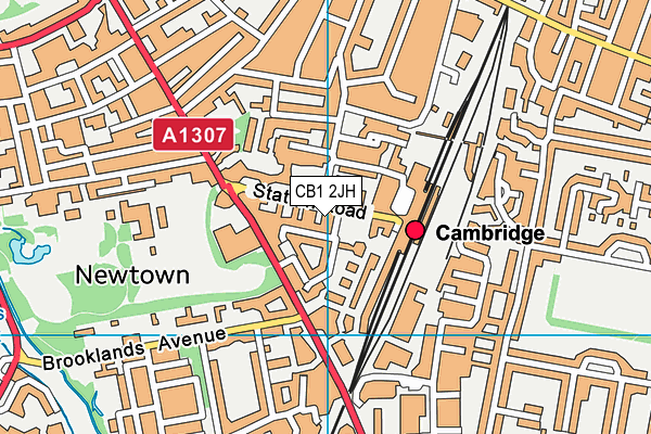 CB1 2JH map - OS VectorMap District (Ordnance Survey) CB1 2JH map - OS VectorMap District (Ordnance Survey)