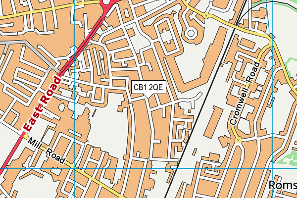 CB1 2QE map - OS VectorMap District (Ordnance Survey) CB1 2QE map - OS VectorMap District (Ordnance Survey)