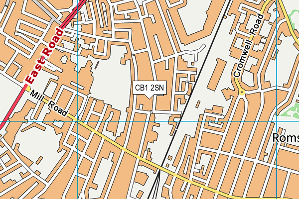 CB1 2SN map - OS VectorMap District (Ordnance Survey) CB1 2SN map - OS VectorMap District (Ordnance Survey)