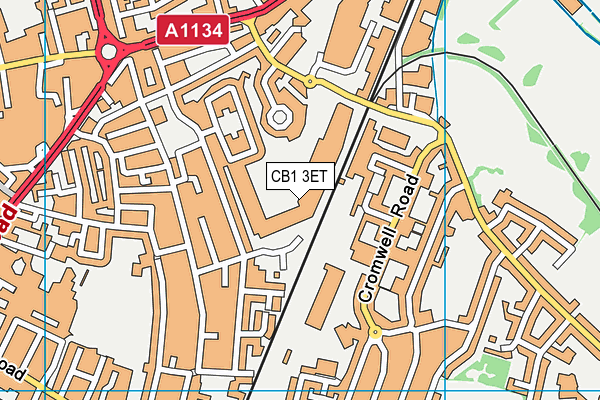 CB1 3ET map - OS VectorMap District (Ordnance Survey) CB1 3ET map - OS VectorMap District (Ordnance Survey)