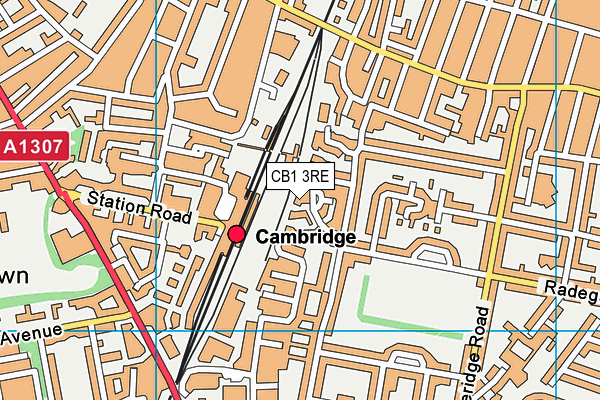 CB1 3RE map - OS VectorMap District (Ordnance Survey)