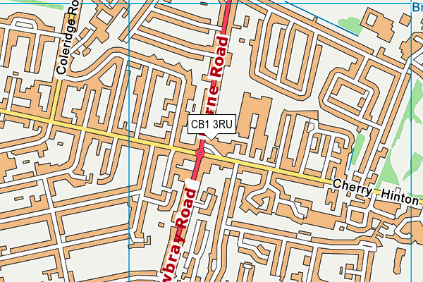 CB1 3RU map - OS VectorMap District (Ordnance Survey)