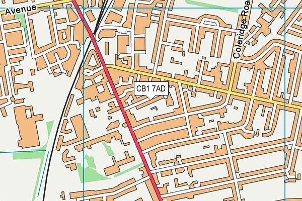 CB1 7AD map - OS VectorMap District (Ordnance Survey) CB1 7AD map - OS VectorMap District (Ordnance Survey)