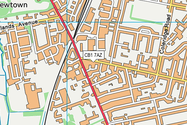 CB1 7AZ map - OS VectorMap District (Ordnance Survey) CB1 7AZ map - OS VectorMap District (Ordnance Survey)